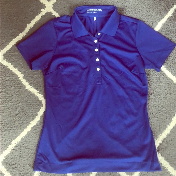 Nike Golf sz sm Dri Fit blue polo. - Picture 1 of 3